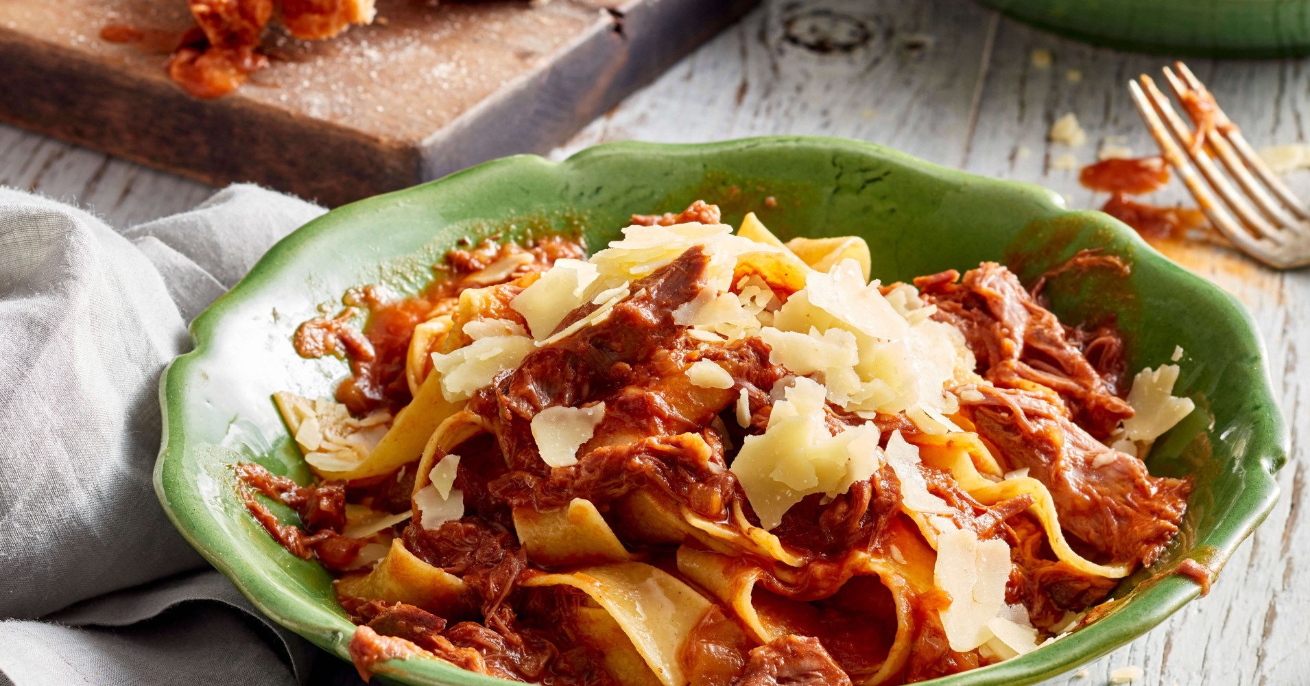 Slow Cooked Lamb Shank Ragu with Pappardelle Recipe | myfoodbook